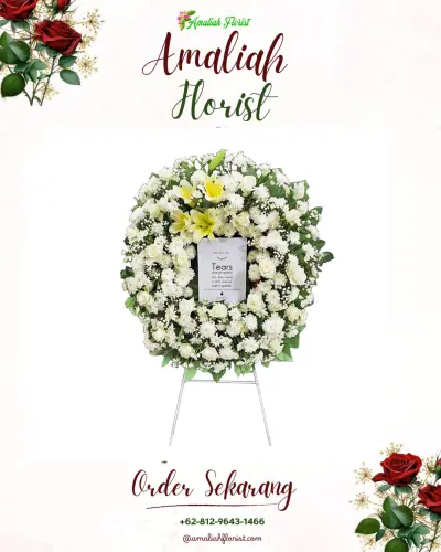 Krans Bunga Duka Cita di Cidadap